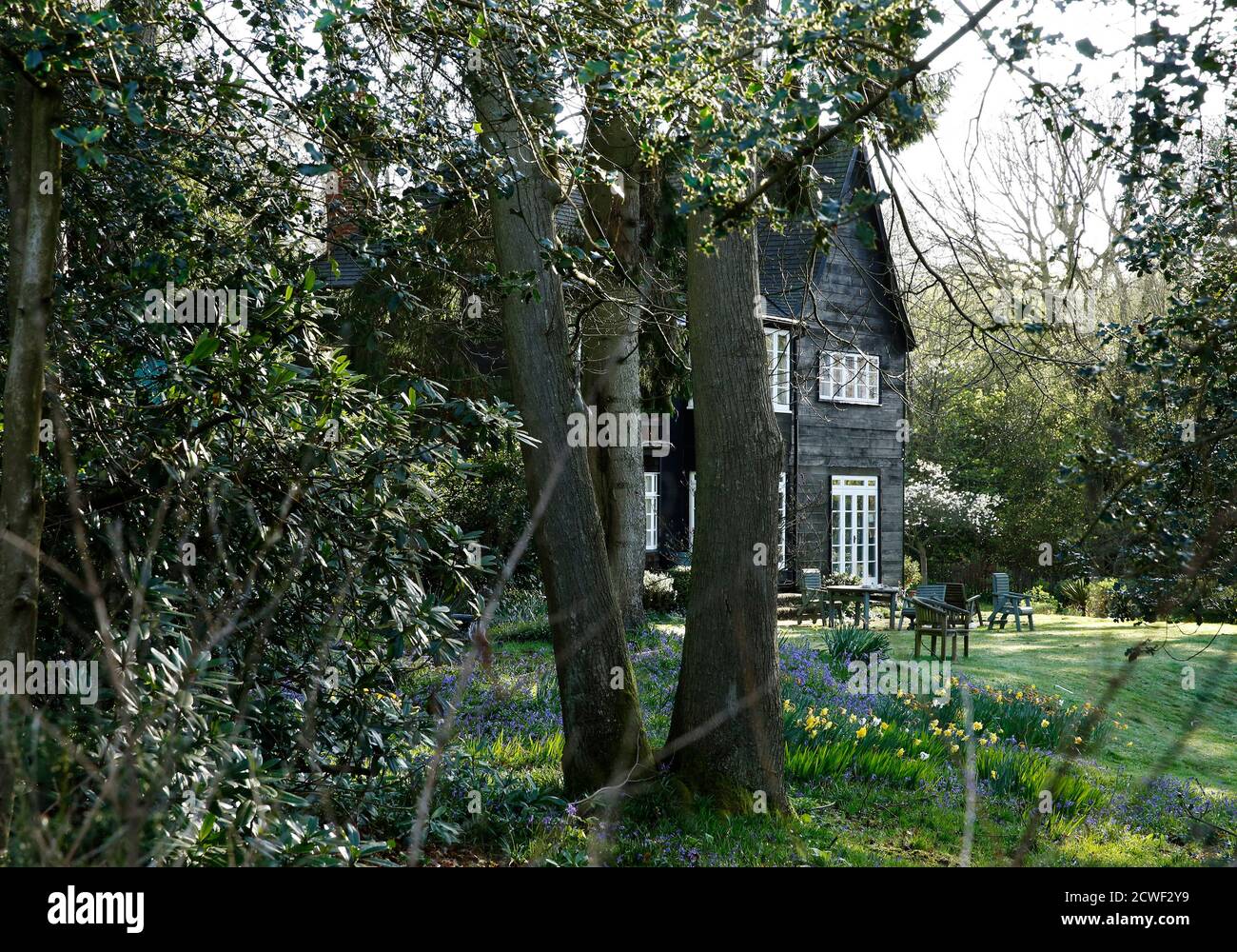 The house of Peaches Geldof is seen the day after she was found dead at her home near Wrotham, southern England April 8, 2014. Geldof, second daughter of Band Aid founder and musician Bob Geldof and a media and fashion personality in her own right, has died at her home in Kent, southern England, aged 25, her family said on Monday. Kent police issued a statement saying the death of a 25-year-old woman, whom they did not identify, was being treated as a 'non-suspicious but unexplained sudden death'.  REUTERS/Olivia Harris (BRITAIN - Tags: SOCIETY) Stock Photo