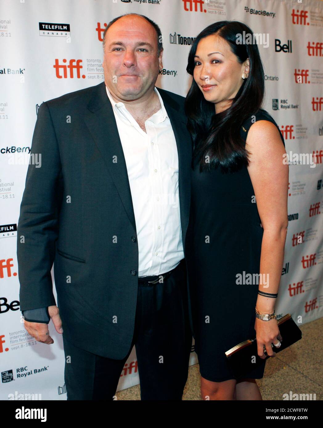 Cast Member James Gandolfini Arrives With His Wife Deborah Lin On The Red Carpet For The Film Violet Daisy During The 36th Toronto International Film Festival Tiff September 15 2011 Reuters Mark