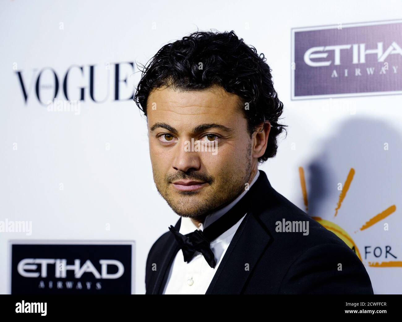 Italian operatic tenor Vittorio Grigolo attends the Dream For Future Africa Foundation's inaugural gala in Beverly Hills, California, October 24, 2013.  REUTERS/Kevork Djansezian (UNITED STATES - Tags: ENTERTAINMENT HEADSHOT) Stock Photo