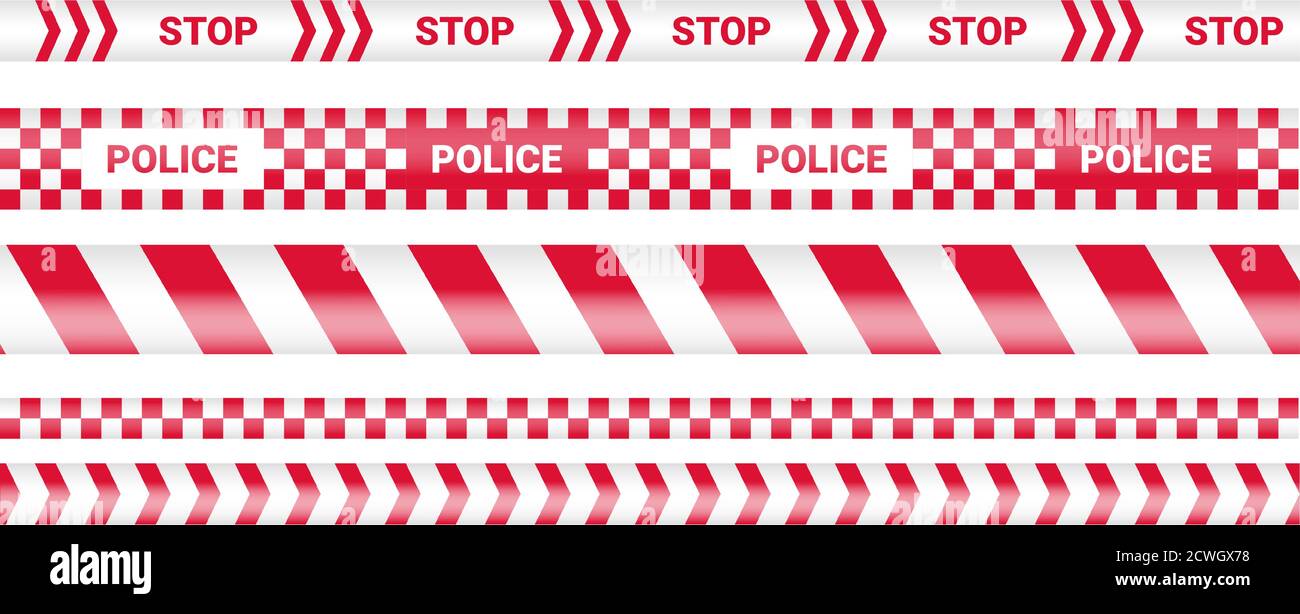 Police tape, crime danger line. Caution police lines isolated. Warning