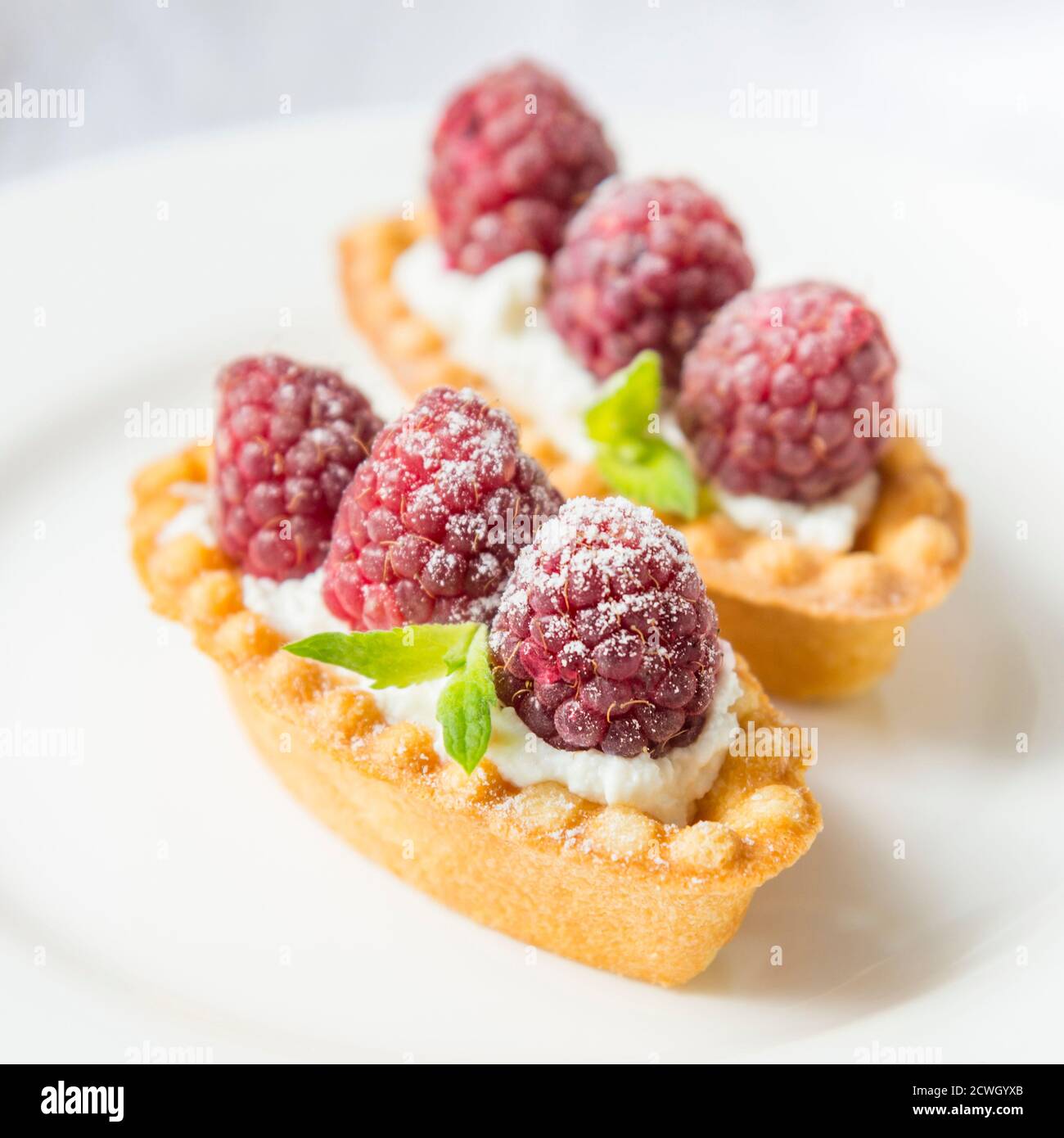 Dessert with cottage cheese and fruit Stock Photo Alamy