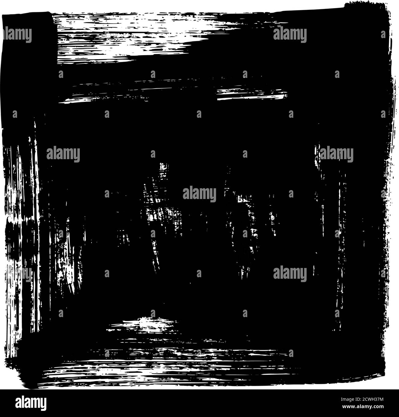 Black rough edge vector square box Stock Vector Image & Art - Alamy