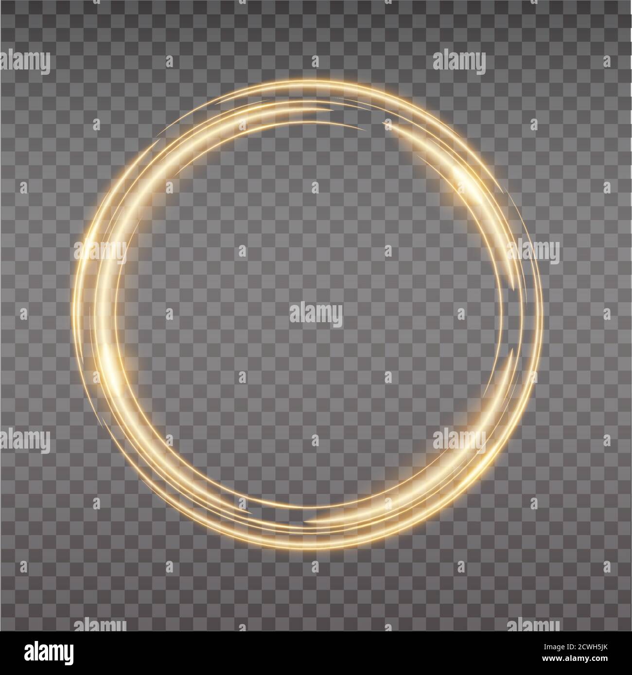 Premium Vector | Glowing circle on a transparent background. luminous ring  with illumination.