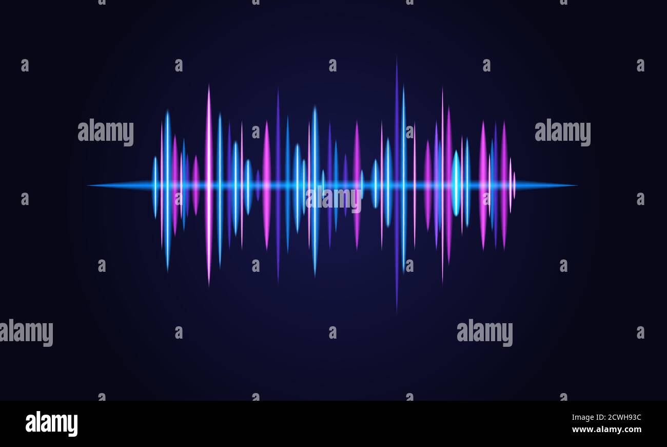 Soundwave vector abstract background. Music radio wave. Sign of audio digital record, vibration