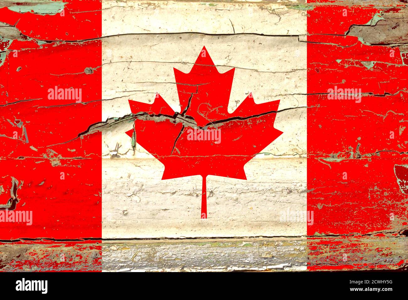 3D Flag of Canada on a old wood wall background Stock Photo - Alamy