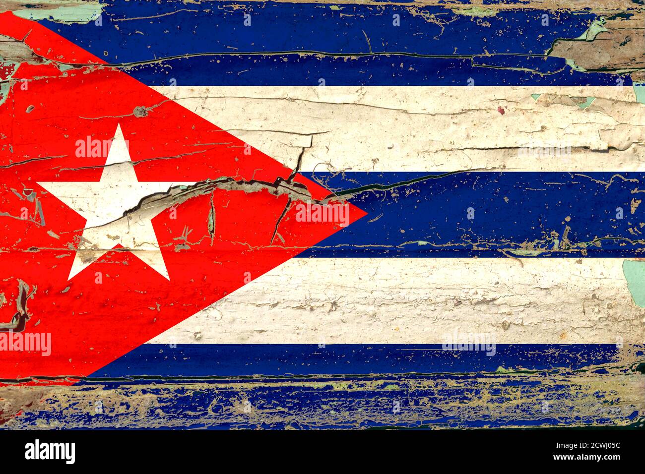 3D Flag of Cuba on a old wood wall background Stock Photo - Alamy