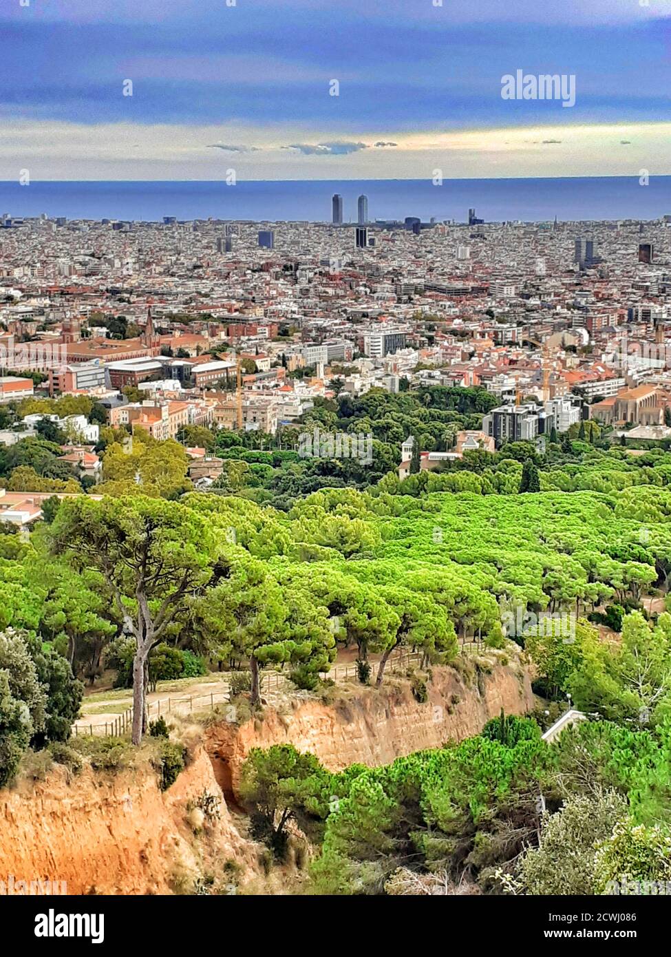 Overview barcelona city skyline travel cityscape day view hi-res stock ...