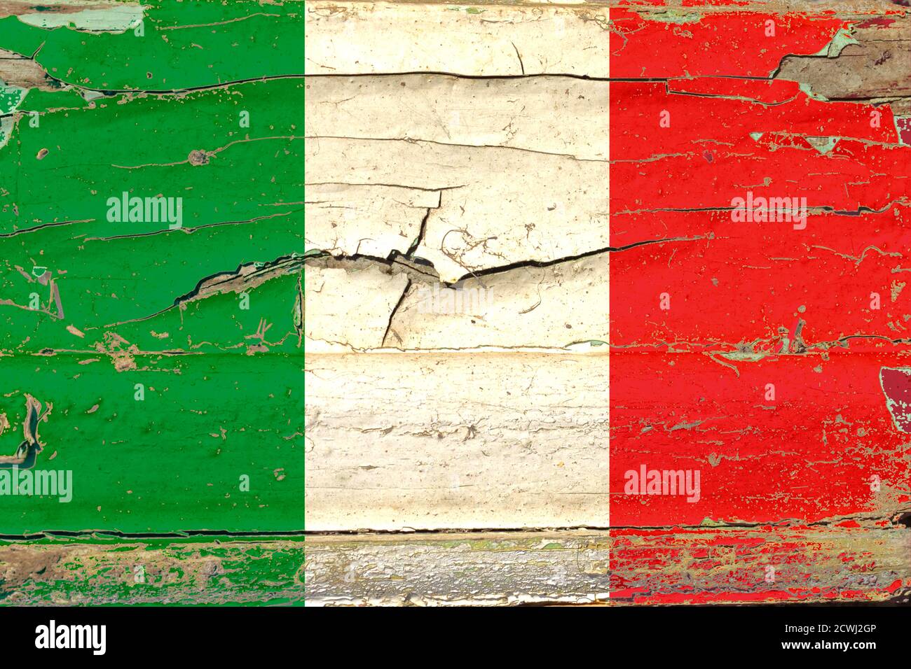 3D Flag of Italy on a old wood wall background Stock Photo - Alamy