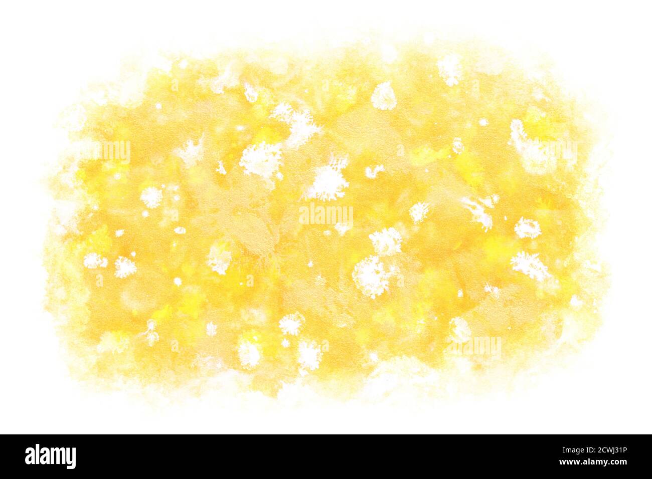 Christmas gold color splash abstract or natural vintage watercolor hand paint background Stock Photo