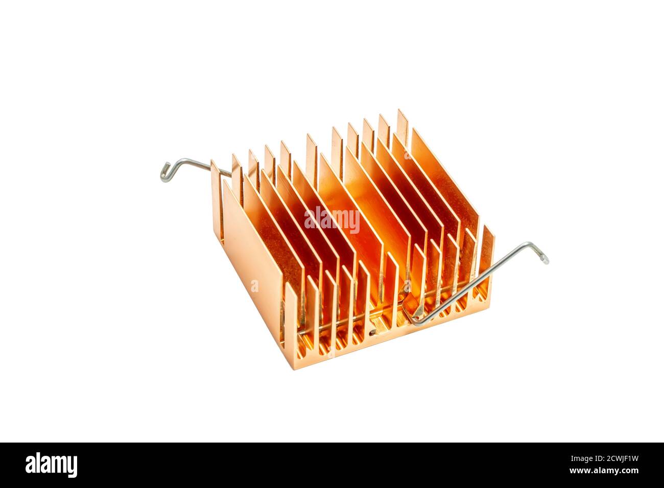 Copper heatsink to release heat from the chipset Stock Photo Alamy