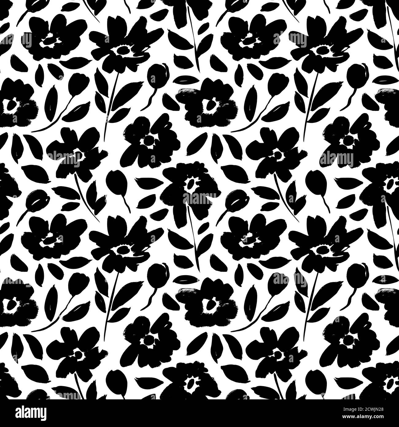 Seamless floral vector pattern with peonies, roses Stock Vector Image ...