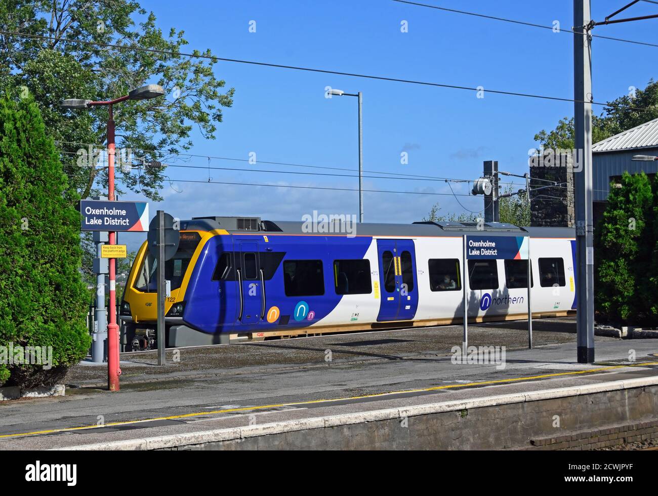 Northern Rail Class 195 Civity passenger train. Oxenholme Lake District Station, Cumbria, England, United Kingdom, Europe. Stock Photo