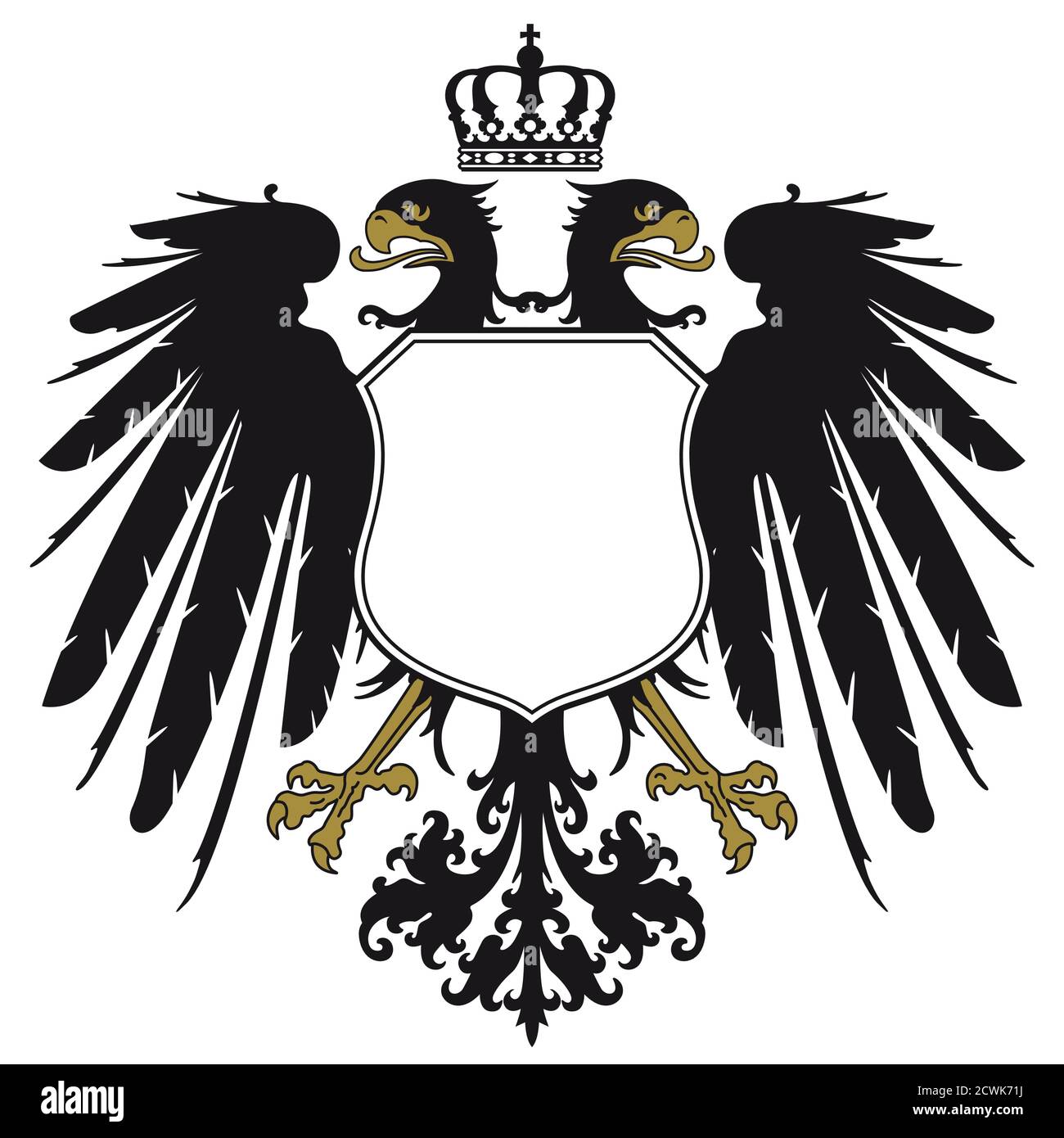 Eagle coat of arms, shield symbols illustration - vector illustration Stock  Vector Image & Art - Alamy