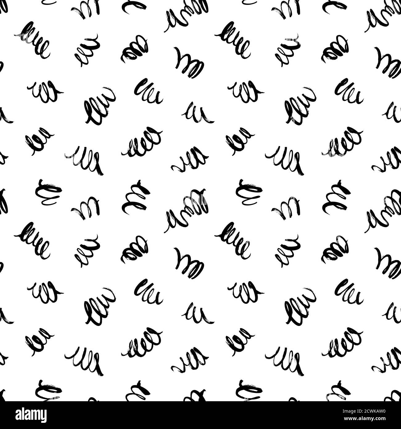 Swirled brush strokes vector seamless pattern Stock Vector Image & Art ...