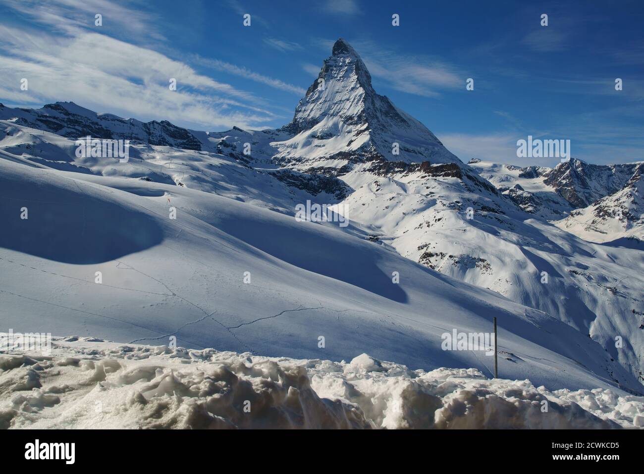 Winter Wonderland in Zermatt, Matterhorn, Switzerland Stock Photo - Alamy