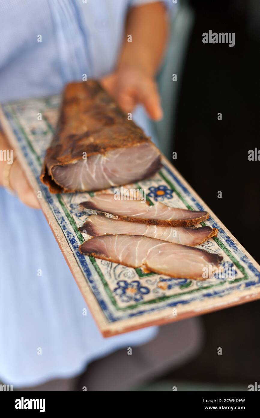 Fish Pastrami, Smoked Fish Meat with Various Spices Stock Photo Alamy