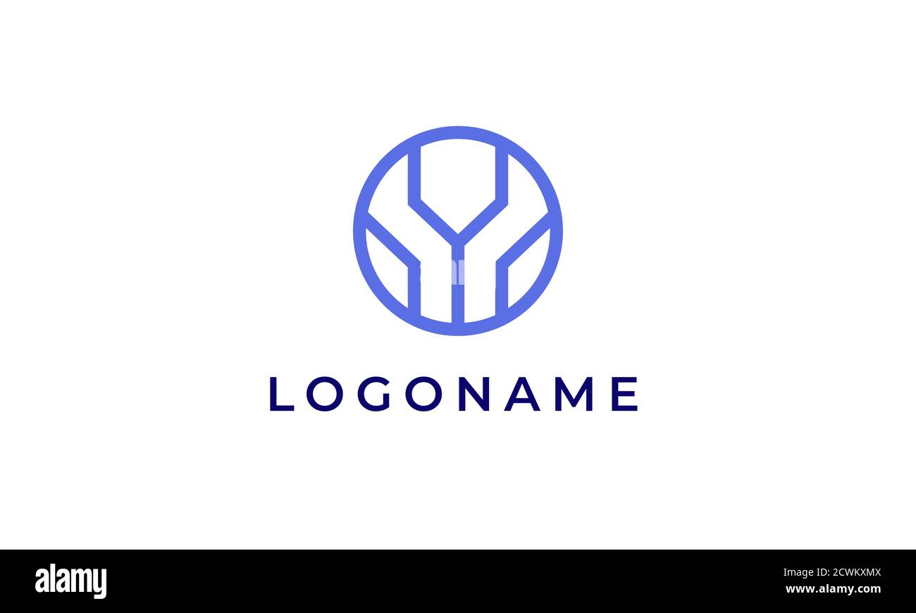 Geometry logo template for a tech company Stock Vector