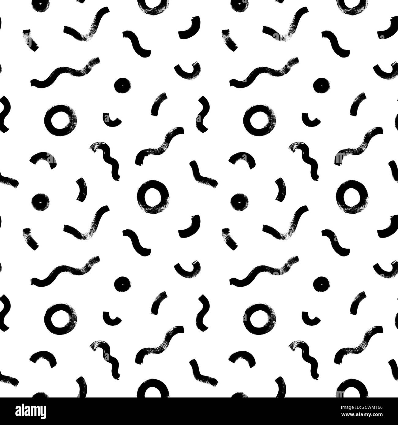 Geometric vector seamless pattern in Memphis style Stock Vector Image ...