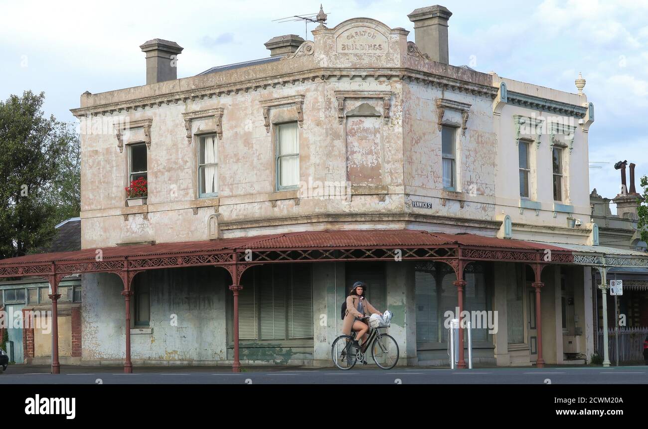 Melbourne Australia: Heritage architecture in the suburban streets of Melbourne . Stock Photo