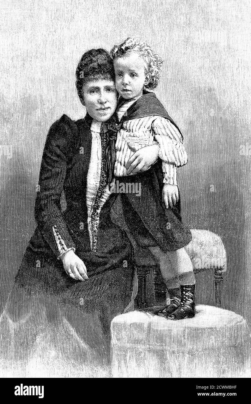 Spanish King Alfonso XIII and his mother Queen Regent Maria Cristina Spanish King Alfonso XIII and his mother Queen Regent Maria Cristina
