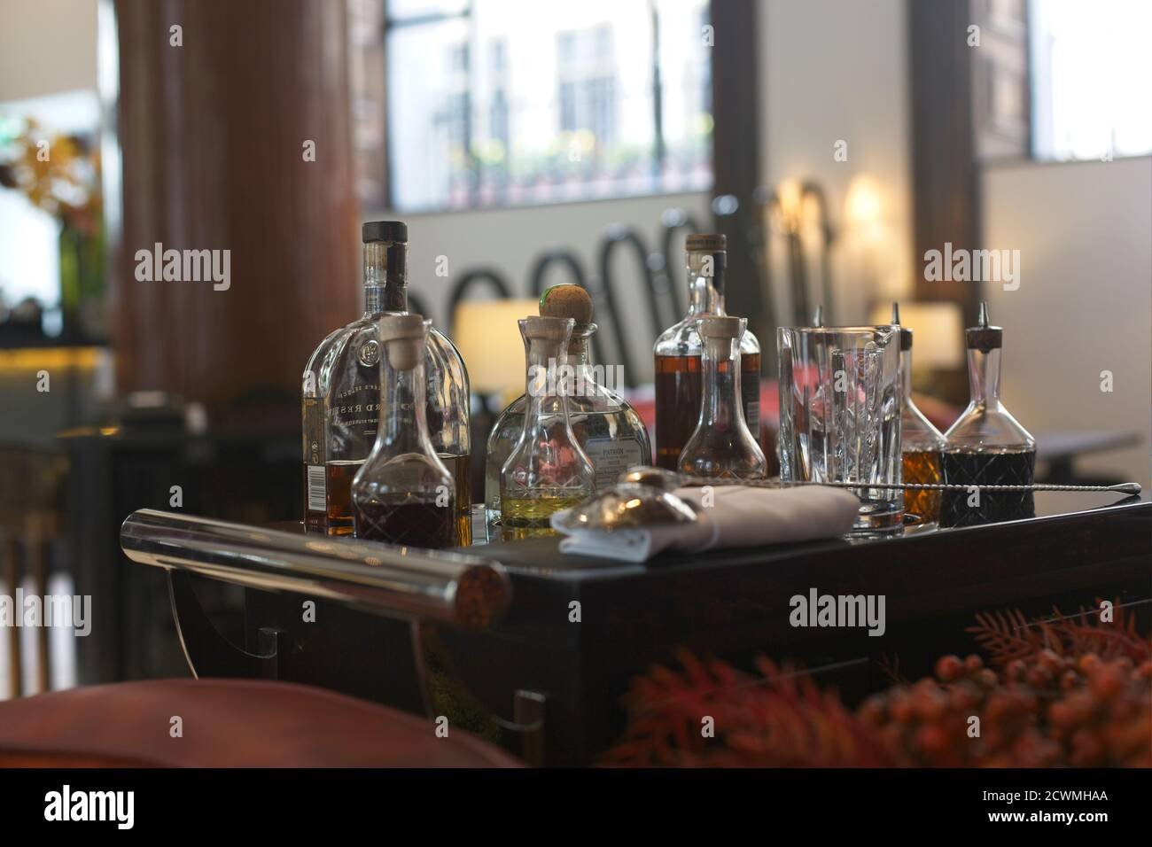 The bar at OneAldwych Hotel in London Stock Photo