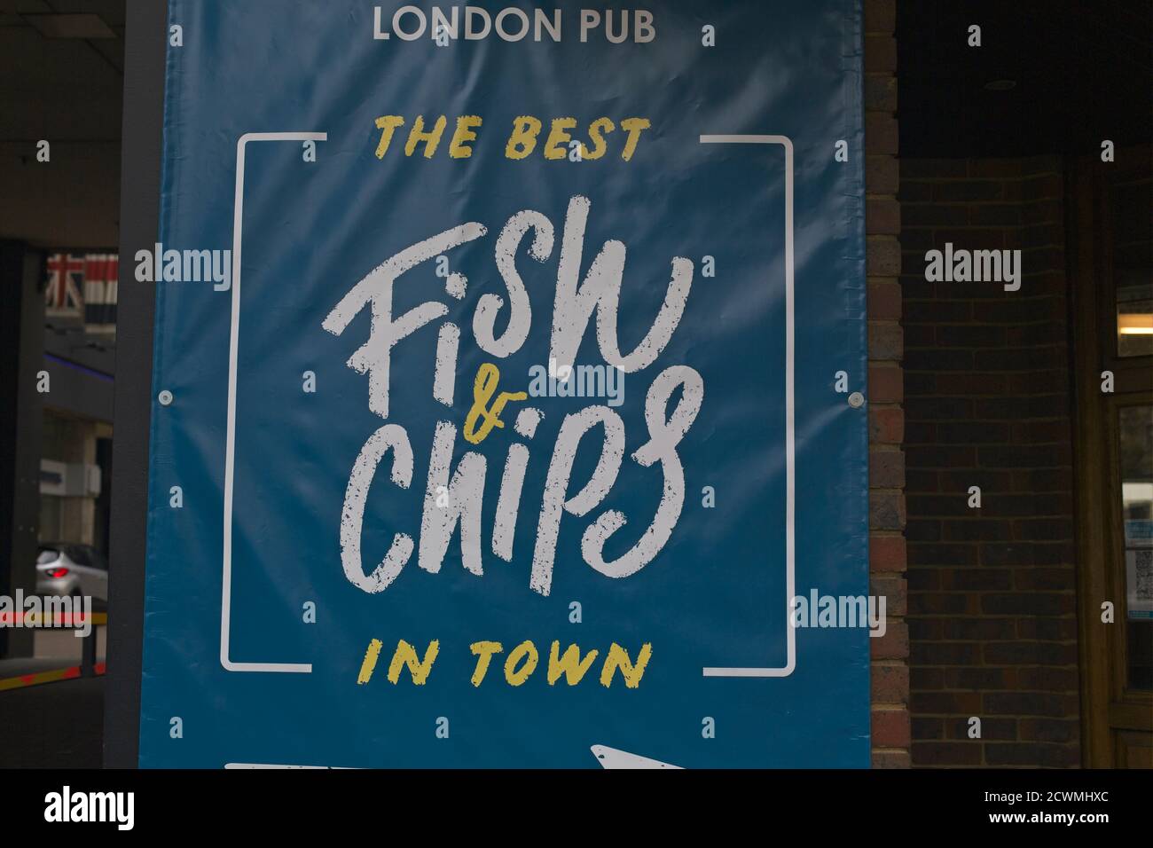The best fish  and chips in town Stock Photo