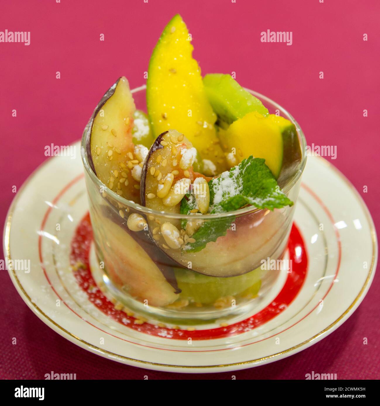 Fresh fruit salad with mango Stock Photo Alamy