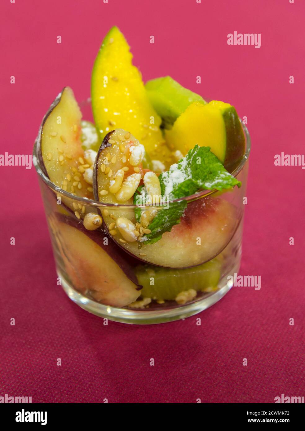 Fresh fruit salad with mango Stock Photo Alamy