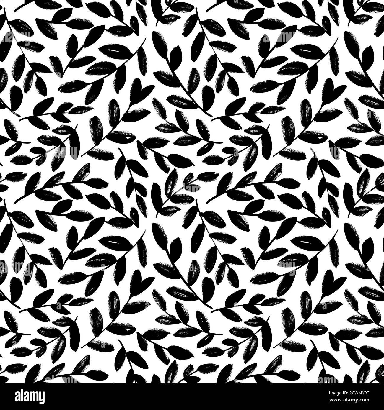 Leaves and branches vector seamless pattern Stock Vector Image & Art ...