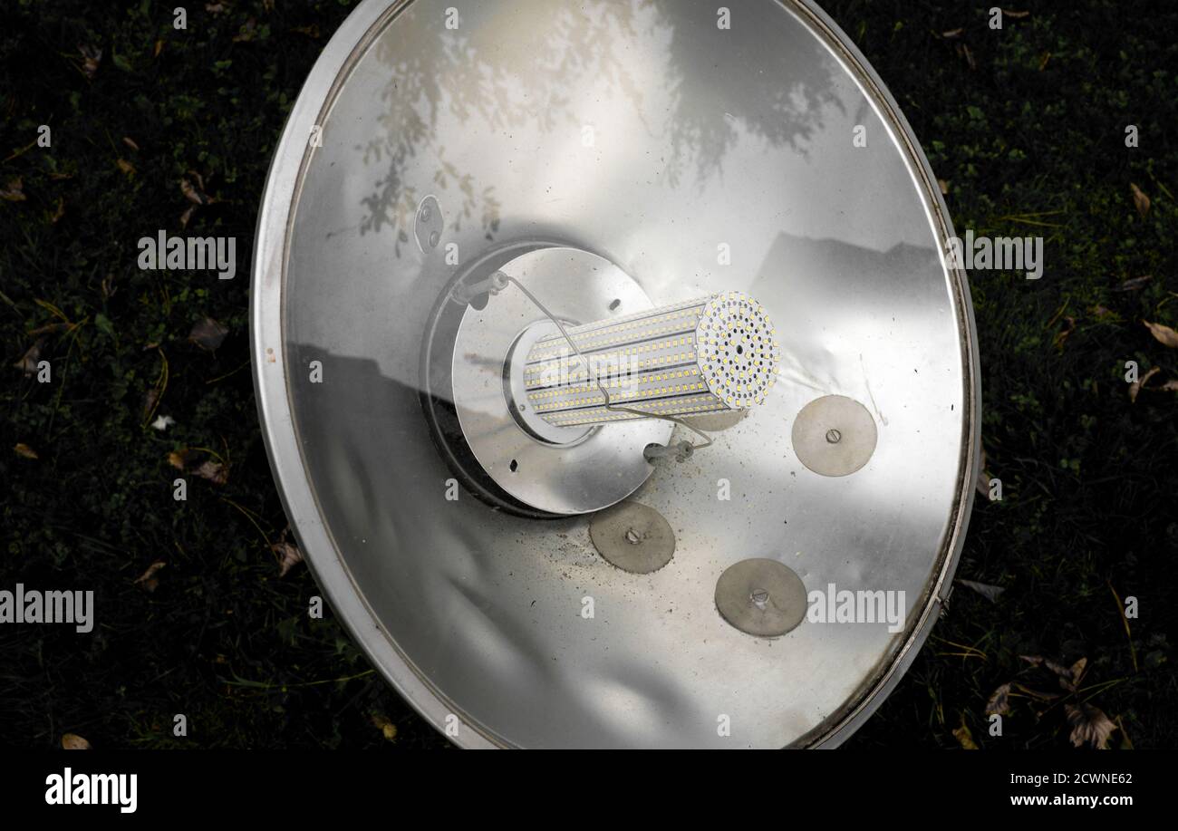 Led array light column floodlighting Stock Photo - Alamy