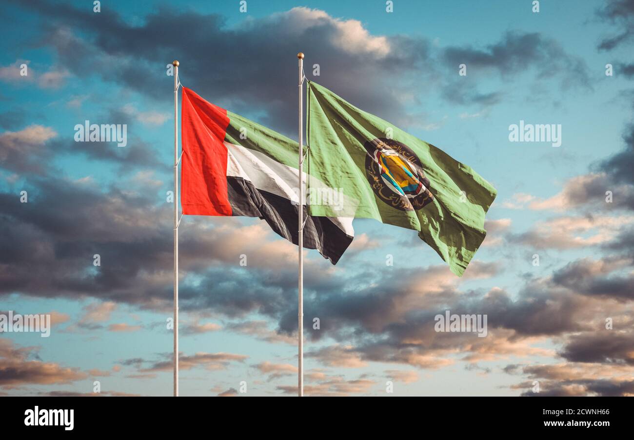 Flags of gcc member states hires stock photography and images Alamy