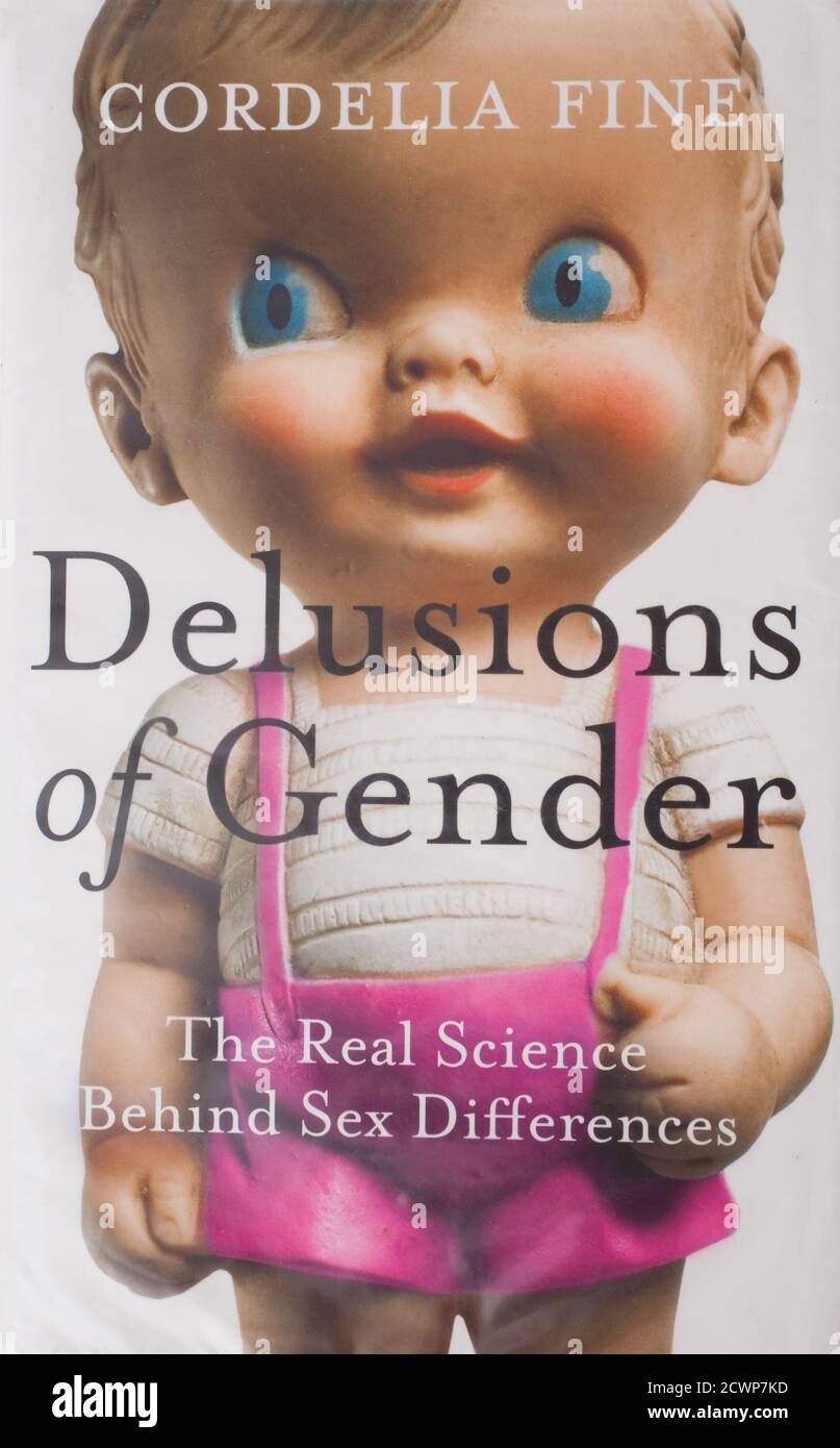 The book cover, The Delusions of Gender by Cordelia Fine Stock Photo