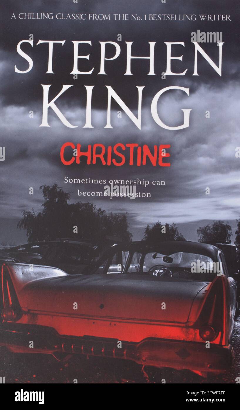 The cover of the book, Christine by Stephen King Stock Photo - Alamy