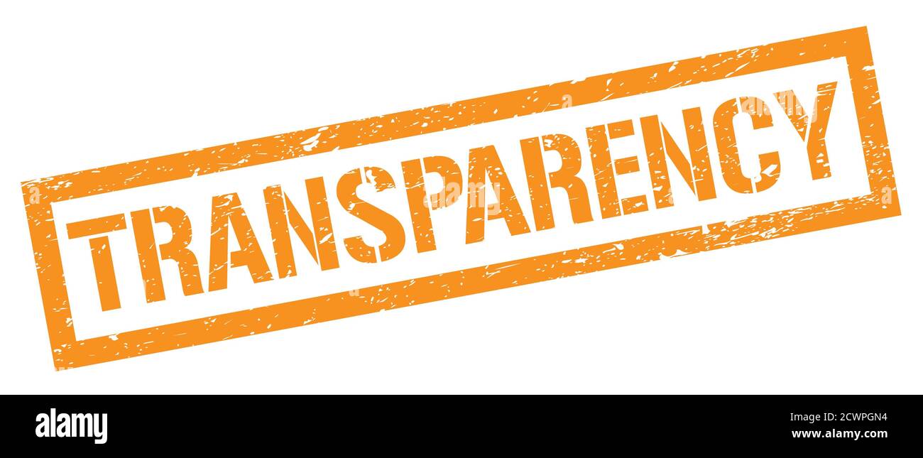 TRANSPARENCY orange grungy rectangle stamp sign. Stock Photo