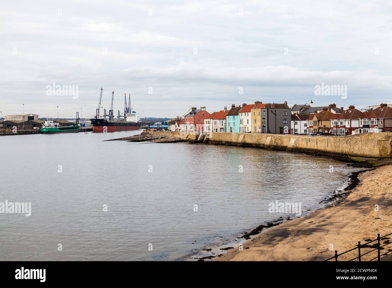 The seafront and terraced houses at the Headland in Old