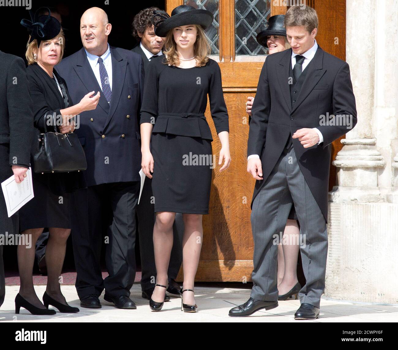 Carol Thatcher L The Daughter Of Former British Prime Minister Margaret Thatcher And Granddaughter Amanda Thatcher C And Grandson Michael Thatcher R Leave A Reception At The Guildhall Following Margaret Thatcher S Funeral