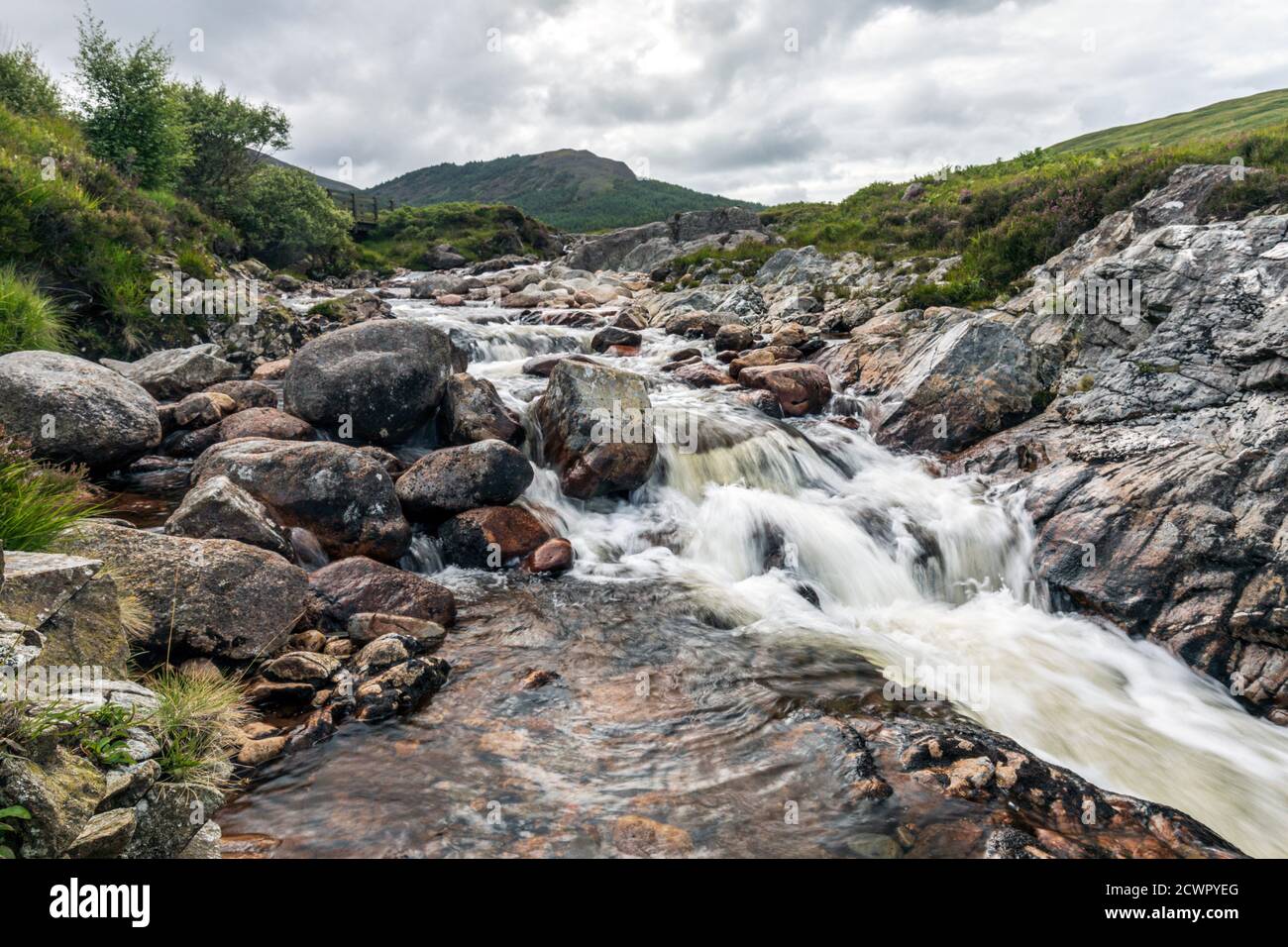 North Sannox burn, North Glen Sannox, Isle of Arran, Scotland, UK. Stock Photo