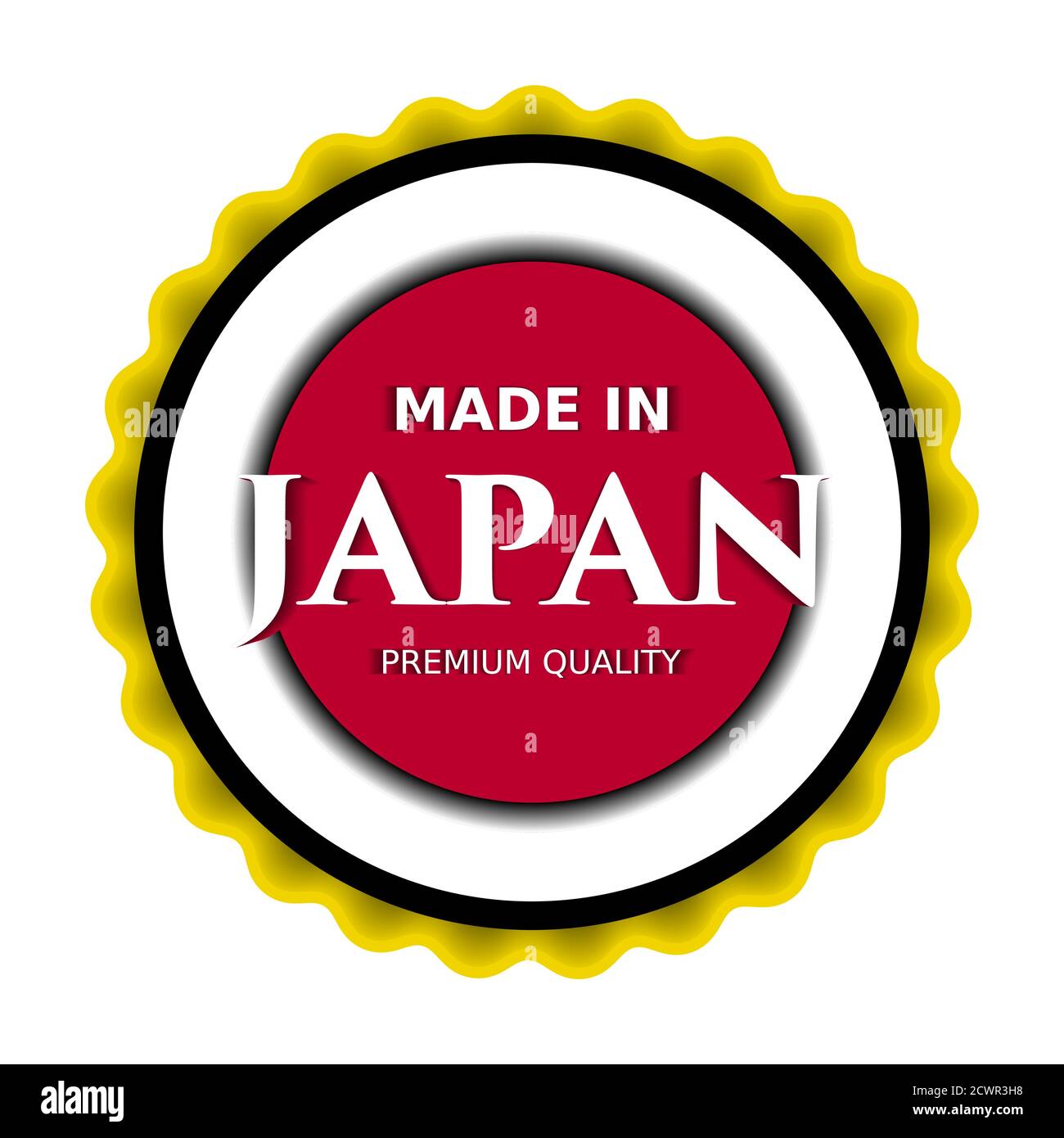 Vector illustration, Made in Japan, Premium Quality. Perfect for any use Stock Vector Image