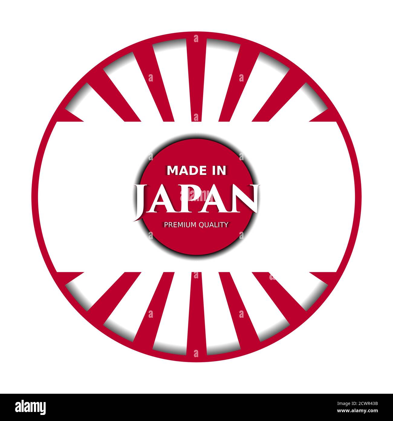 Vector illustration, Made in Japan, Premium Quality. Perfect for any use Stock Vector Image