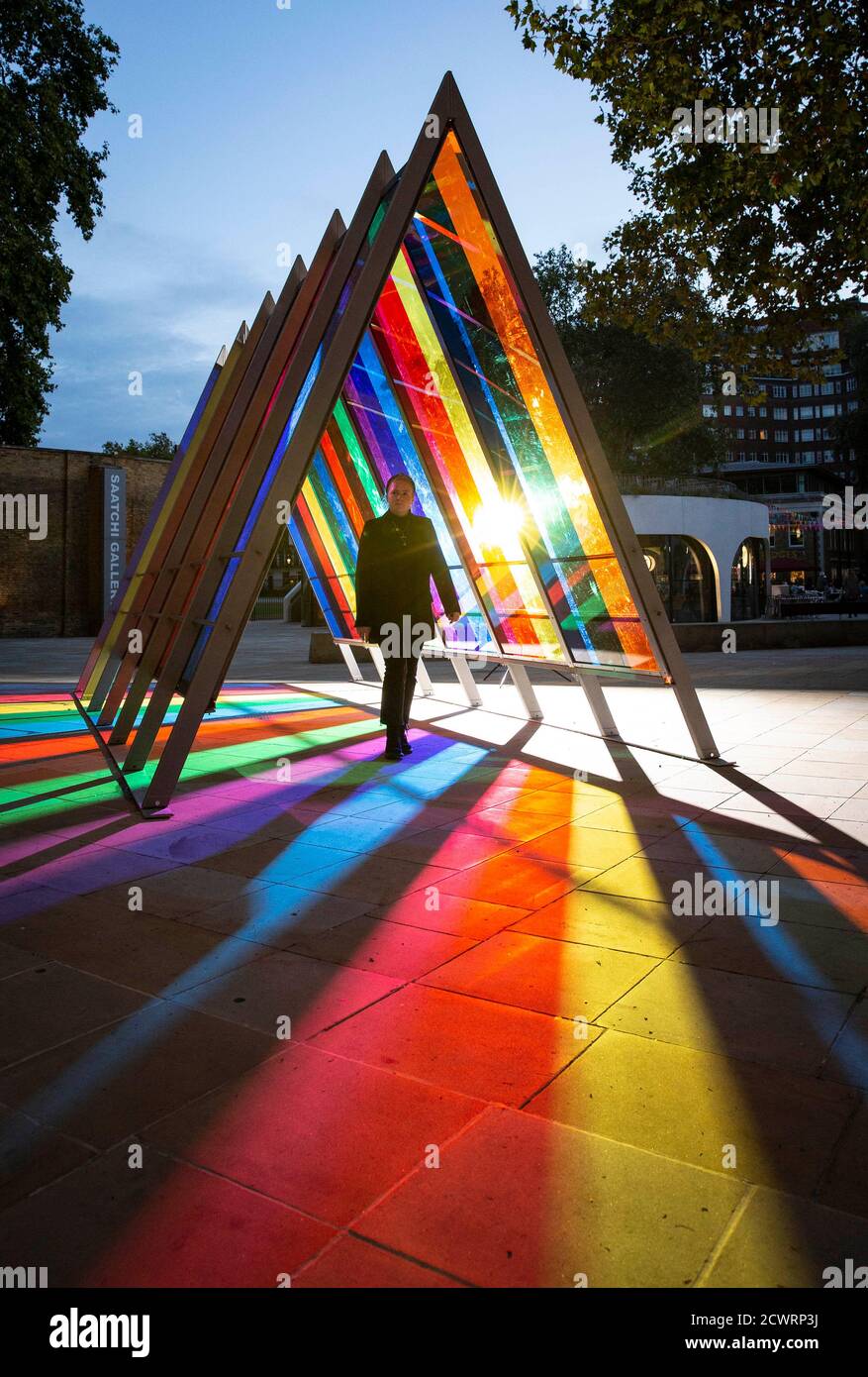 EDITORIAL USE ONLY An art installation called 'Through', installed as