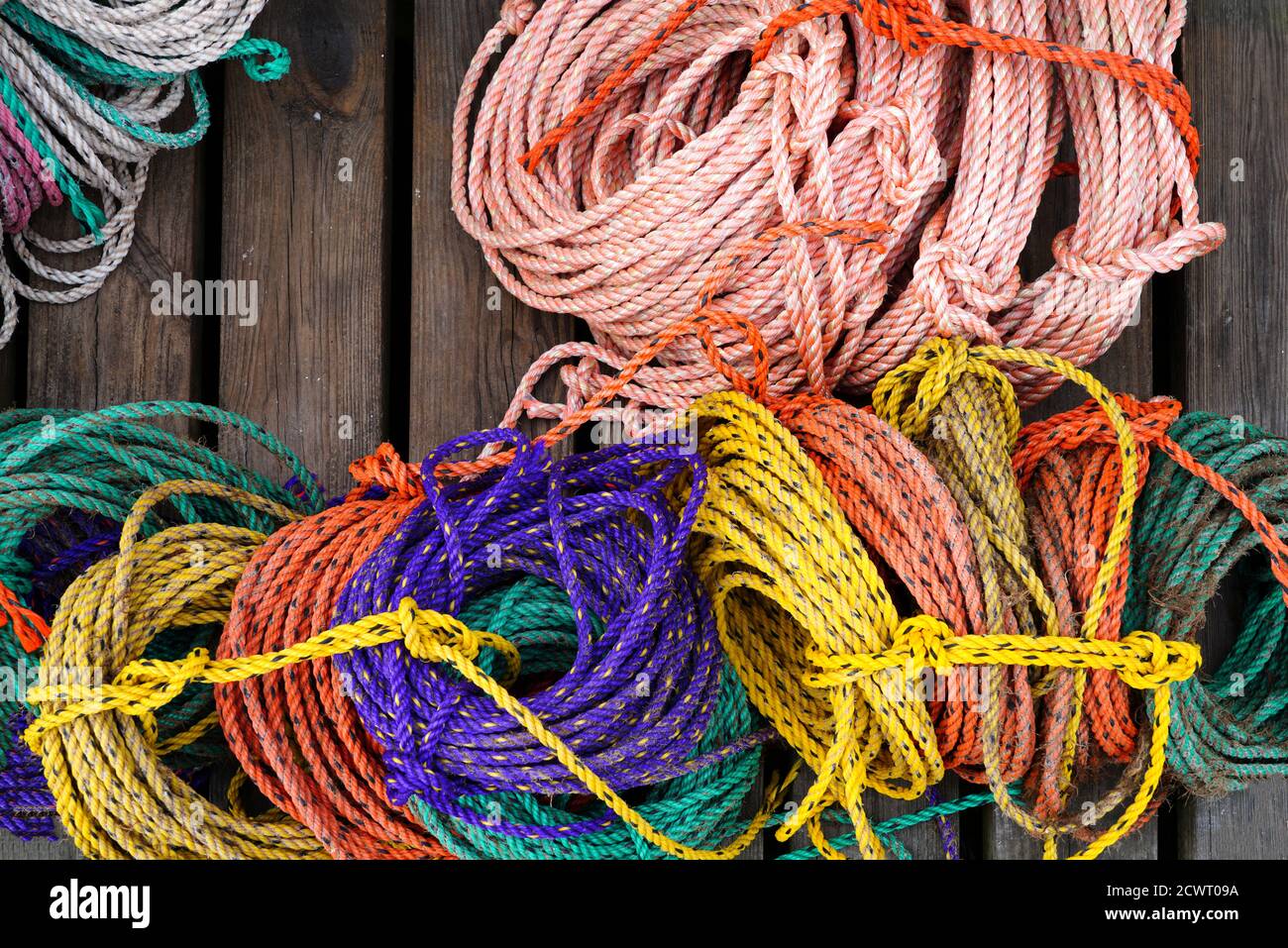Colorful fishing ropes hi-res stock photography and images - Alamy