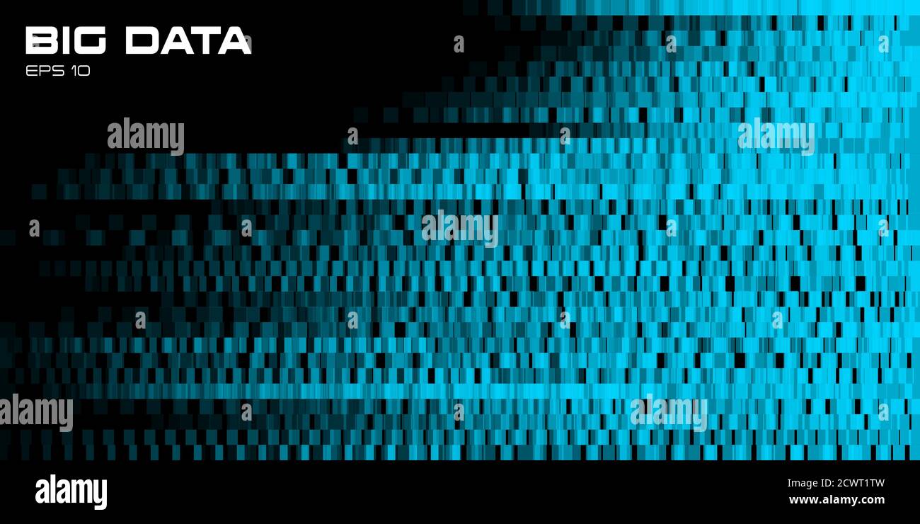 Big data visualization. Blue abstract data background of a large number ...