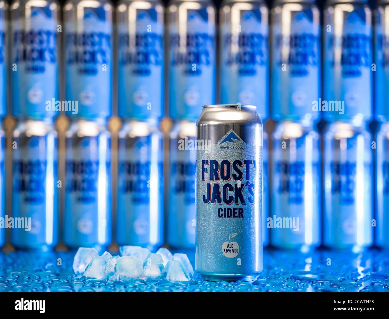 Tins of Frosty Jack's 7.5 Volumne Cider Stock Photo Alamy