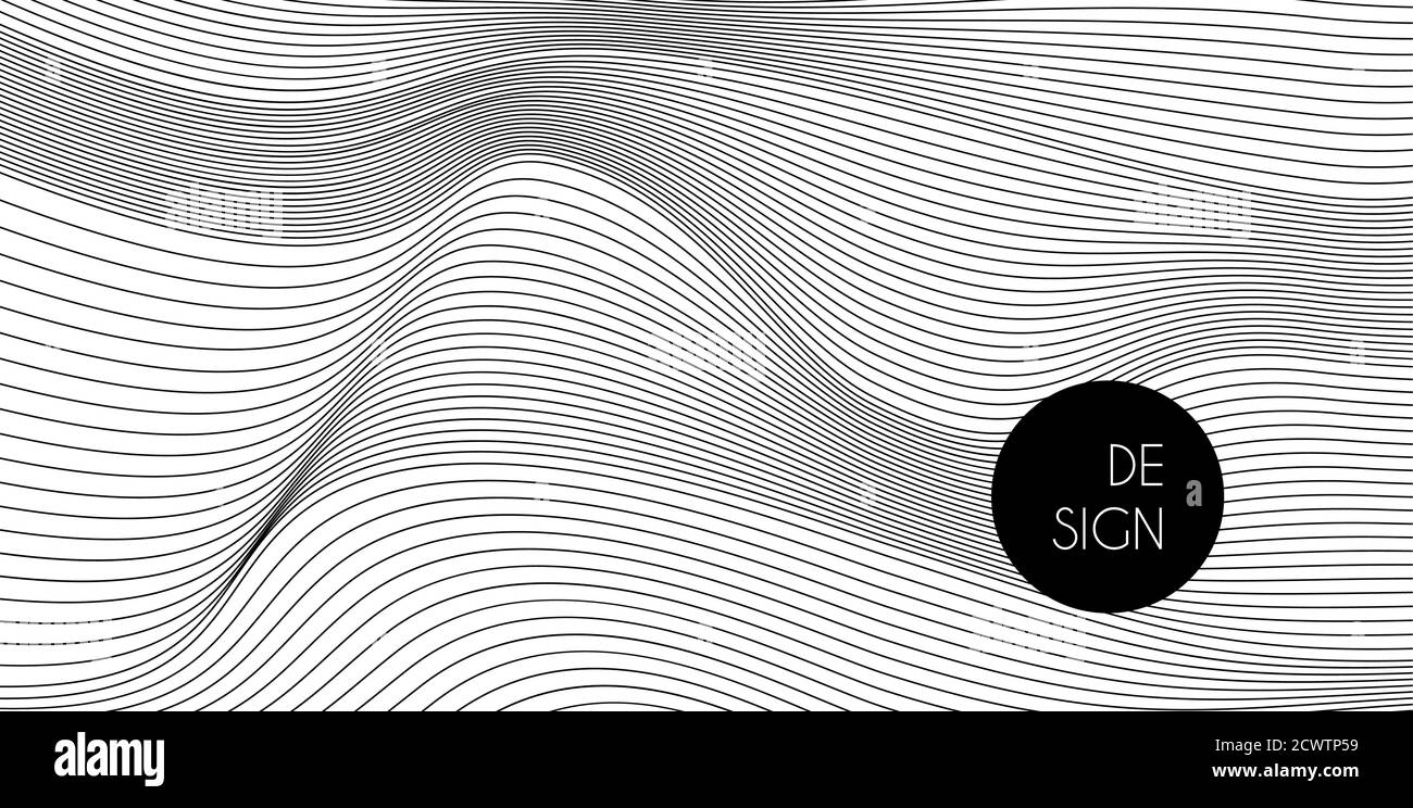 Wavy lines minimal vector white background. Abstract backdrop for business presentations, banners, flyers Stock Vector