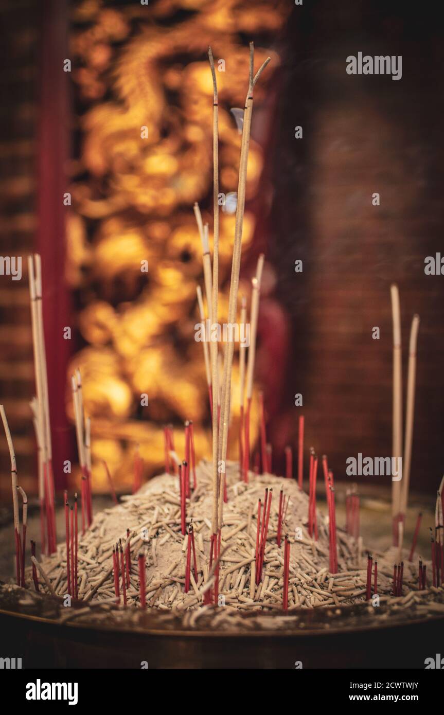 Joss Sticks burning during Chinese New Year celebration Stock Photo Alamy