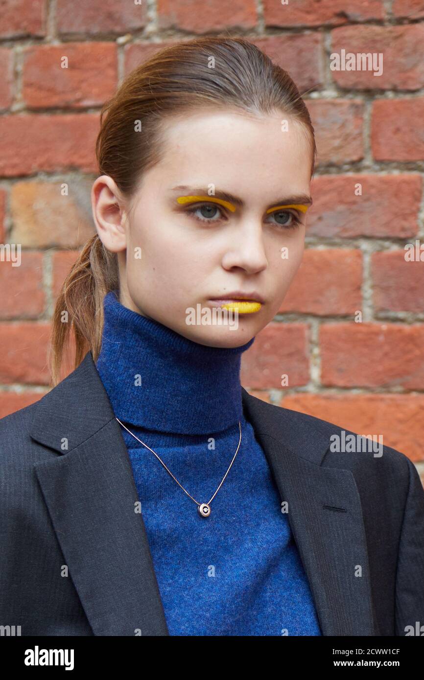 MILAN, ITALY SEPTEMBER 24, 2020 Top model after Daniela Gregis