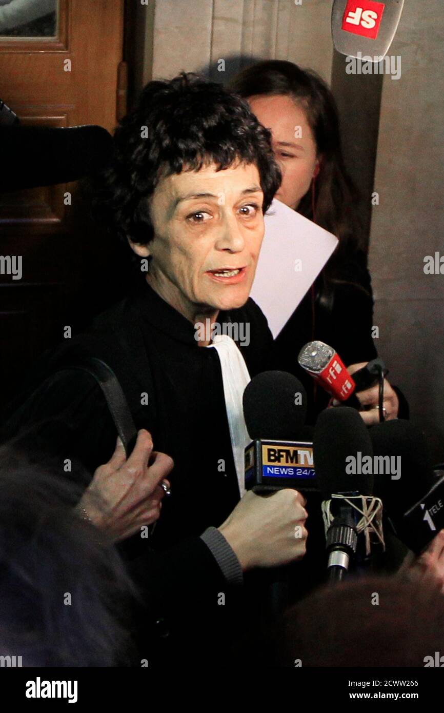 Isabelle Coutant-Peyre, lawyer and wife of Ilich Ramirez Sanchez, known as " Carlos the Jackal", speaks to the media before the start of Carlos' trial  at Paris' special court November 7, 2011. Ramirez,