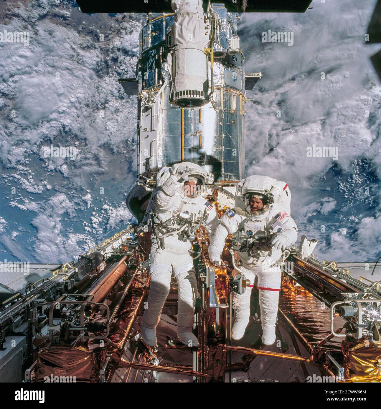 Hubble Servicing Mission 3B-05 In celebration of the 25th anniversary of NASA's first space servicing mission to the Hubble Space Telescope, we are sharing this gallery of images from all five of