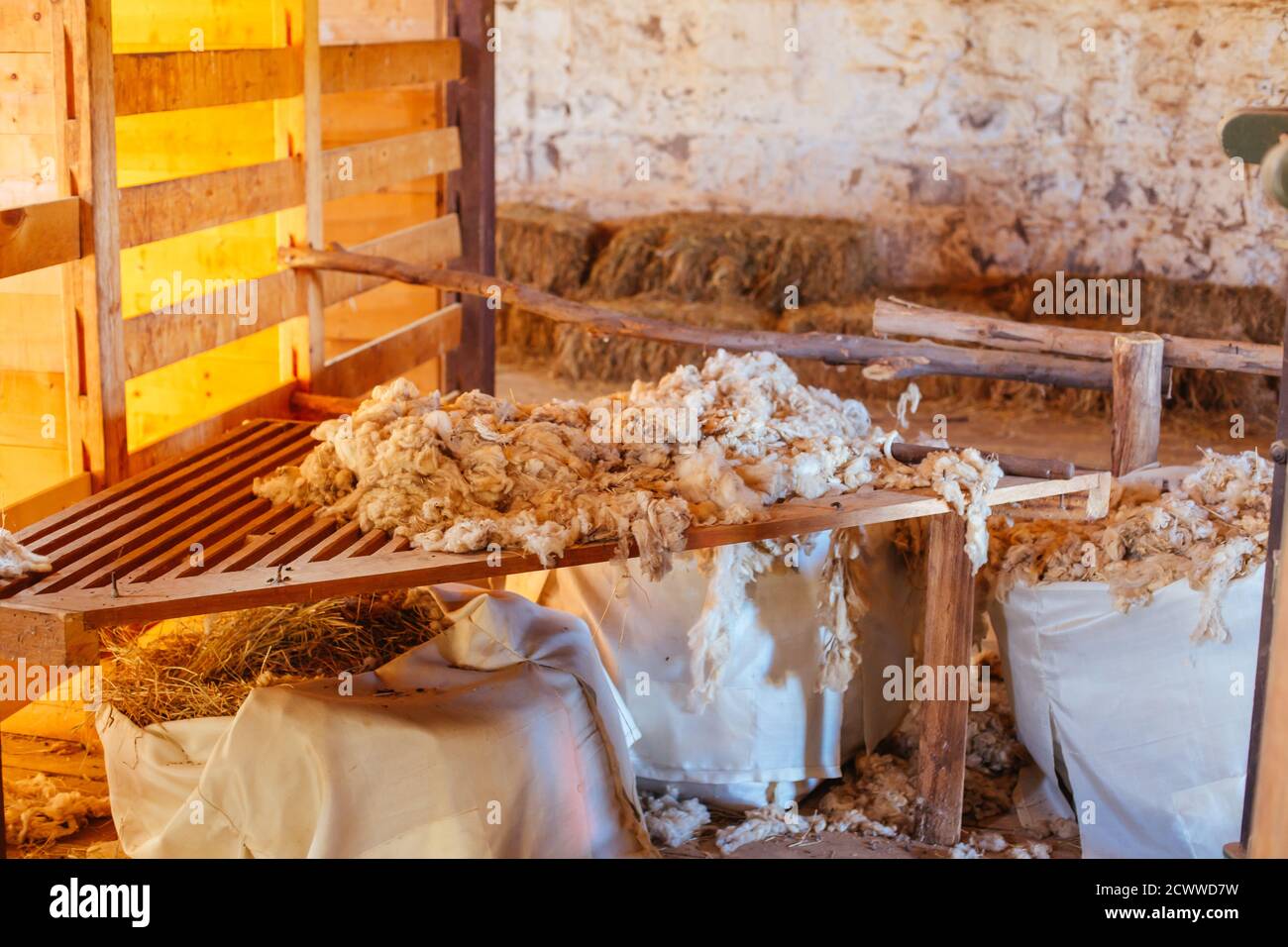Australian Wool Shed near Melbourne Stock Photo Alamy