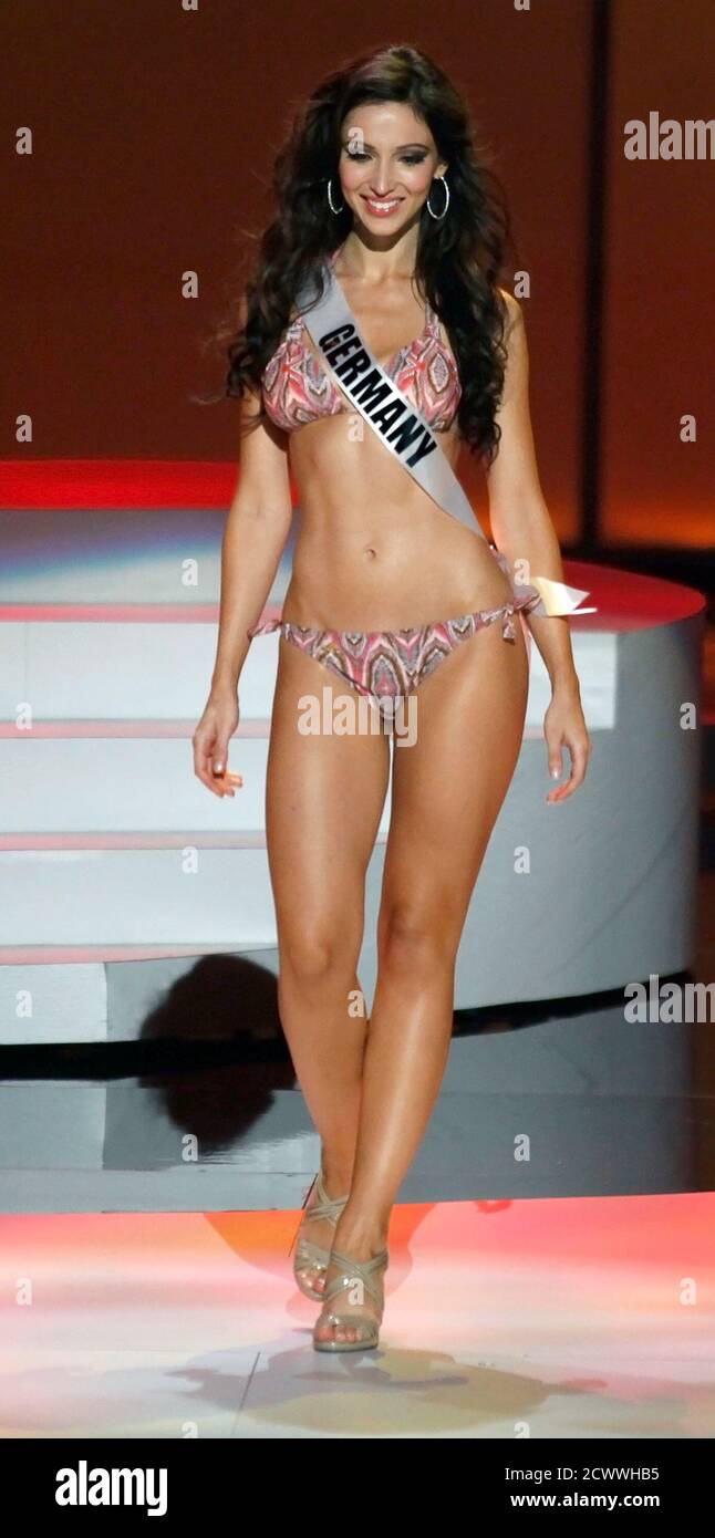 Miss Germany 2011 Valeria Bystritskaia poses in her swimsuit during the Miss  Universe preliminary competition in Sao Paulo September 8, 2011. The  contestants are in Sao Paulo for the 2011 Miss Universe